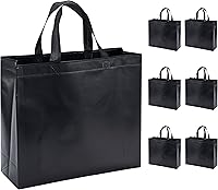 Vista 1 de 6 piezas de bolsas de regalo grandes reutilizables con asas para fiesta y boda