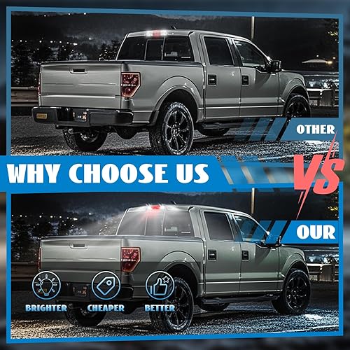 Miniatura 6 de Tercera luz de freno para Ford F150 2009-2014 3 luz de freno LED luz trasera trasera ahumada luz de freno LED luz de freno de montaje alto