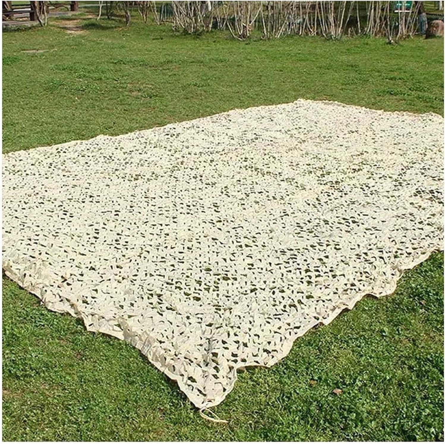 Generisch Beige Verstärktes Camouflage Netz Tarnnetz 1.5x2m für Terrasse, Tarnung Netz Bundeswehr Partydekoration Tarnnetz, Camping Jagd Sonnenschutz Sichtschutz Schattennetz für Garten
