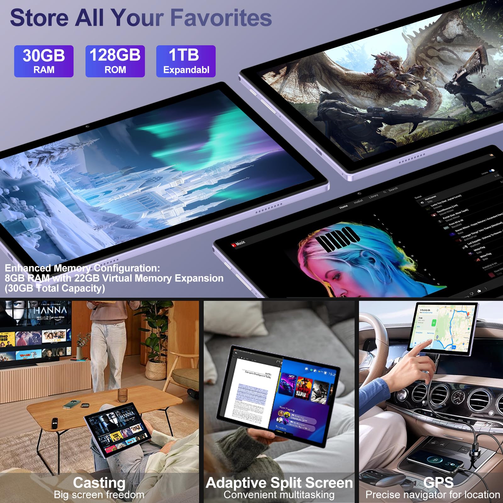 Tablet Android 15 2025 com teclado | Gemini AI, tablets 2 em 1