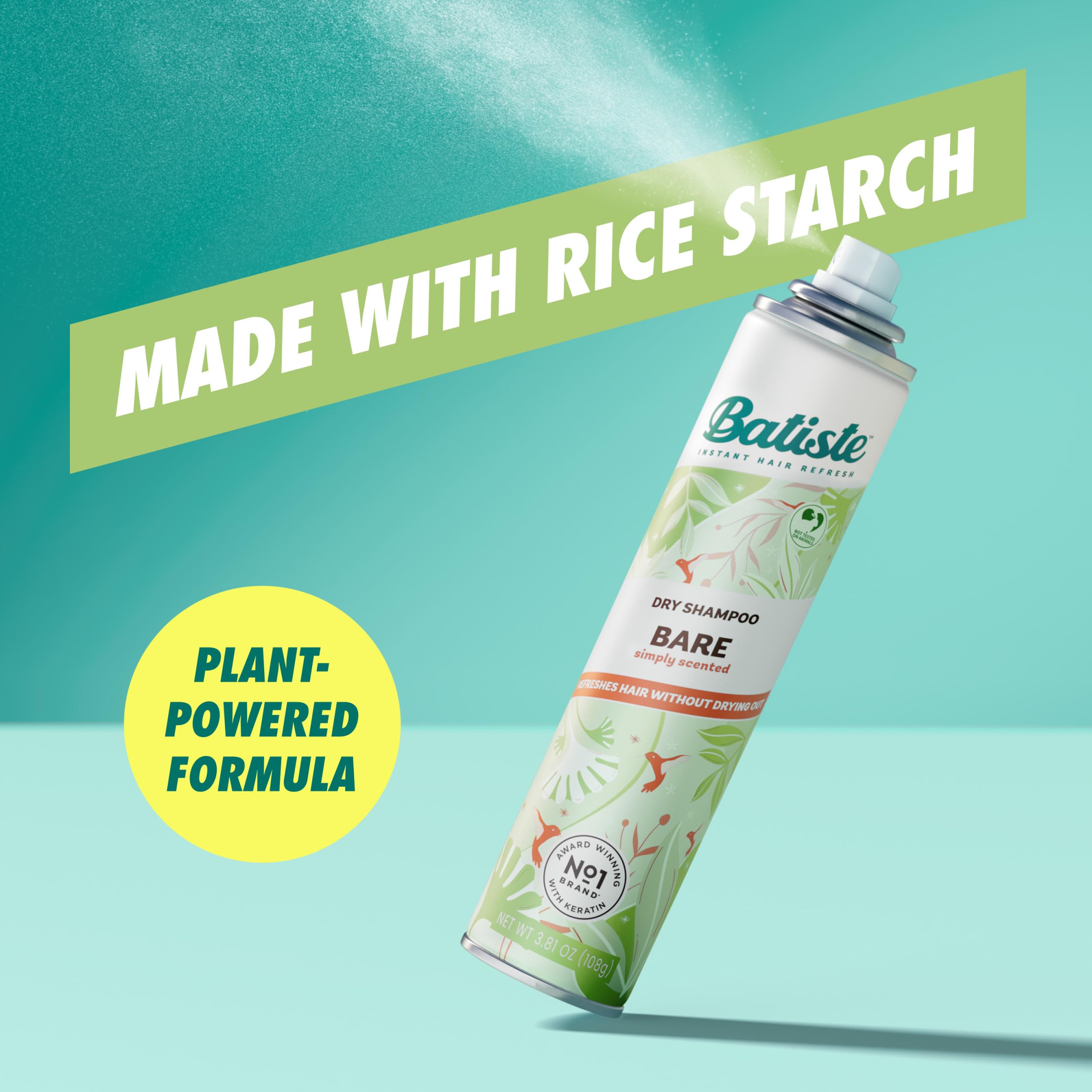 Batiste Bare Fragrance Dry Shampoo, 3.81 Oz, 3-Pack