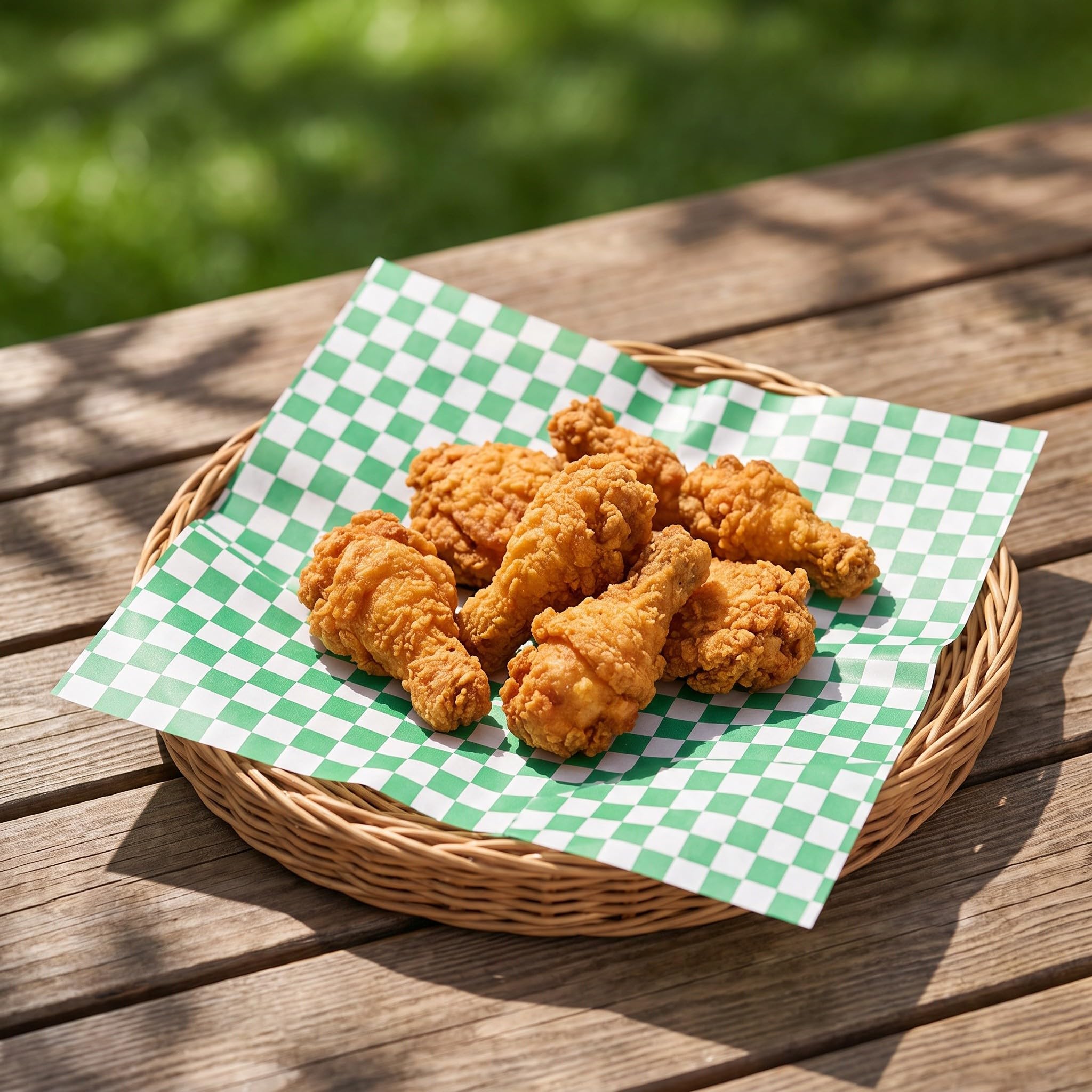 OSALADI 200 szt. arkuszy papieru do pakowania żywności – jednorazowe, | Papier do pieczenia 11,8'' do burgerów i kanapek – w kratkę, do koszyka na żywność, zielony