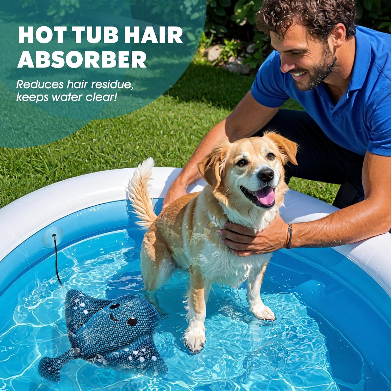 Hot-Tub-Scum-Absorber-Devilfish-Hot-Tub-Floating-Sponge-Scum-Remover Reusable-Scum-Bug-Hot-Tub-Oil-Scum-Absorbing-Sponge for Keep Water Cleaner Spa Pool Bath Scum-Hot-Tub-Accessories 2 Pack