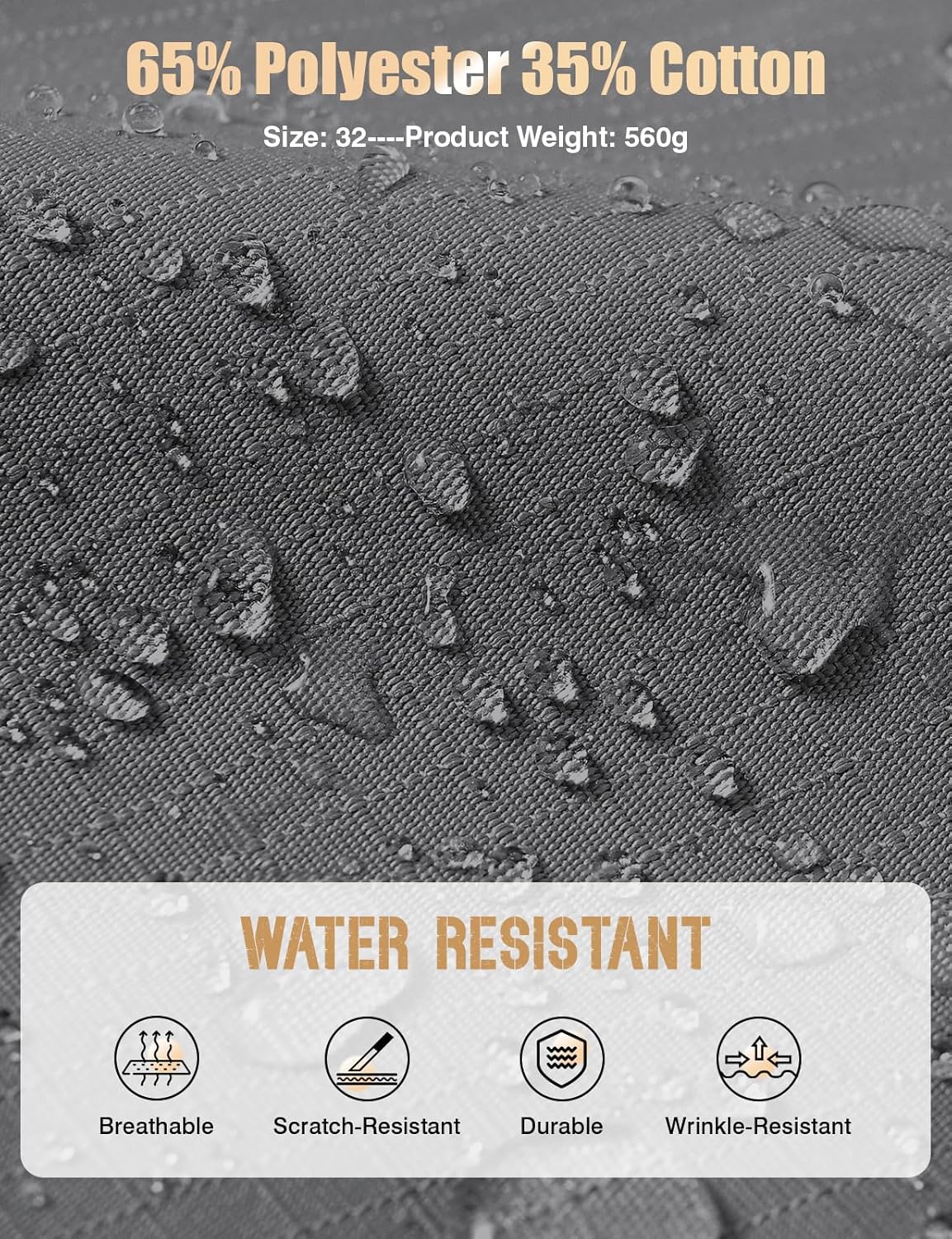 TBMPOY Men's Water Resistant Cargo Work Pants Ripstop Tactical Hiking Military Construction Outdoor Pants 10 Pockets - Image 3