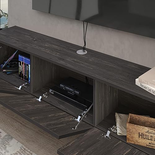 Miniatura 3 de Atelier Mobili - Soporte flotante para TV de 75 pulgadas, centro de entretenimiento flotante para TV de 65 pulgadas, soporte de TV flotante montado