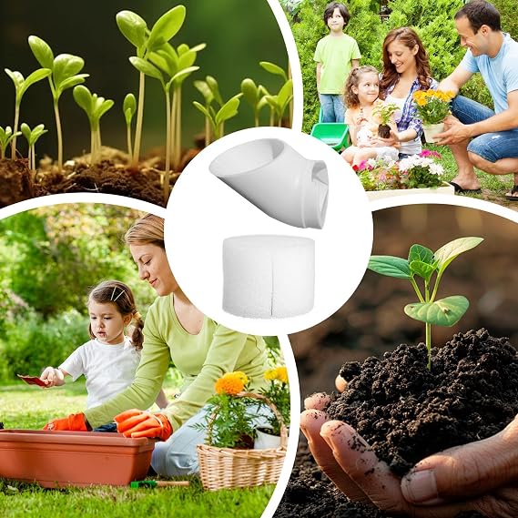 Hydroponic Cups | Planting Tower Cup for Plant Hydroponic | PVC Grow Basket with Sponge Soilless Culture Growing System Flower Container for Home Garden Balcony