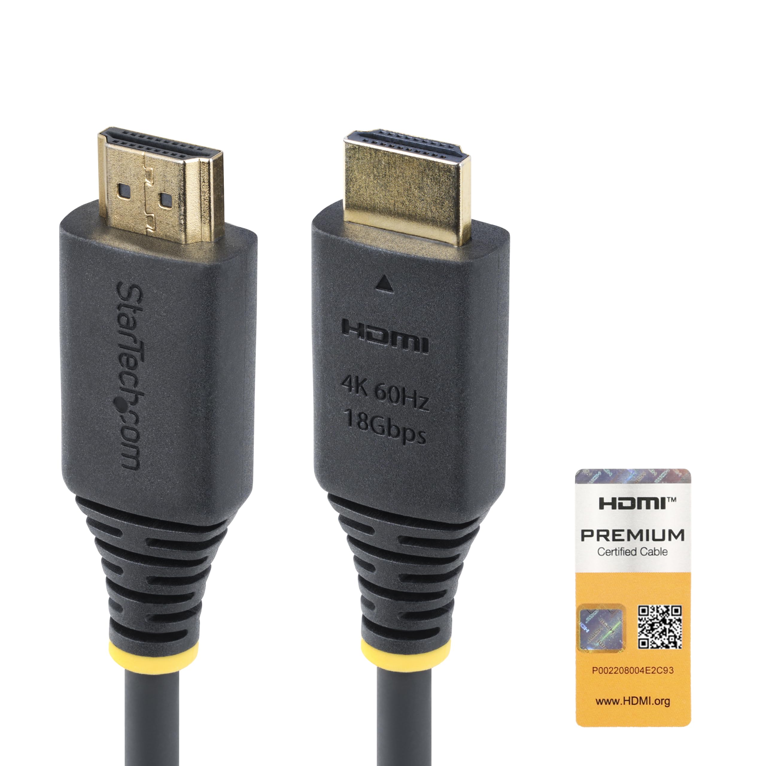 Startech.com Gold 1.6Ft (50Cm) Premium Certified High Speed Hdmi Cable. 4K