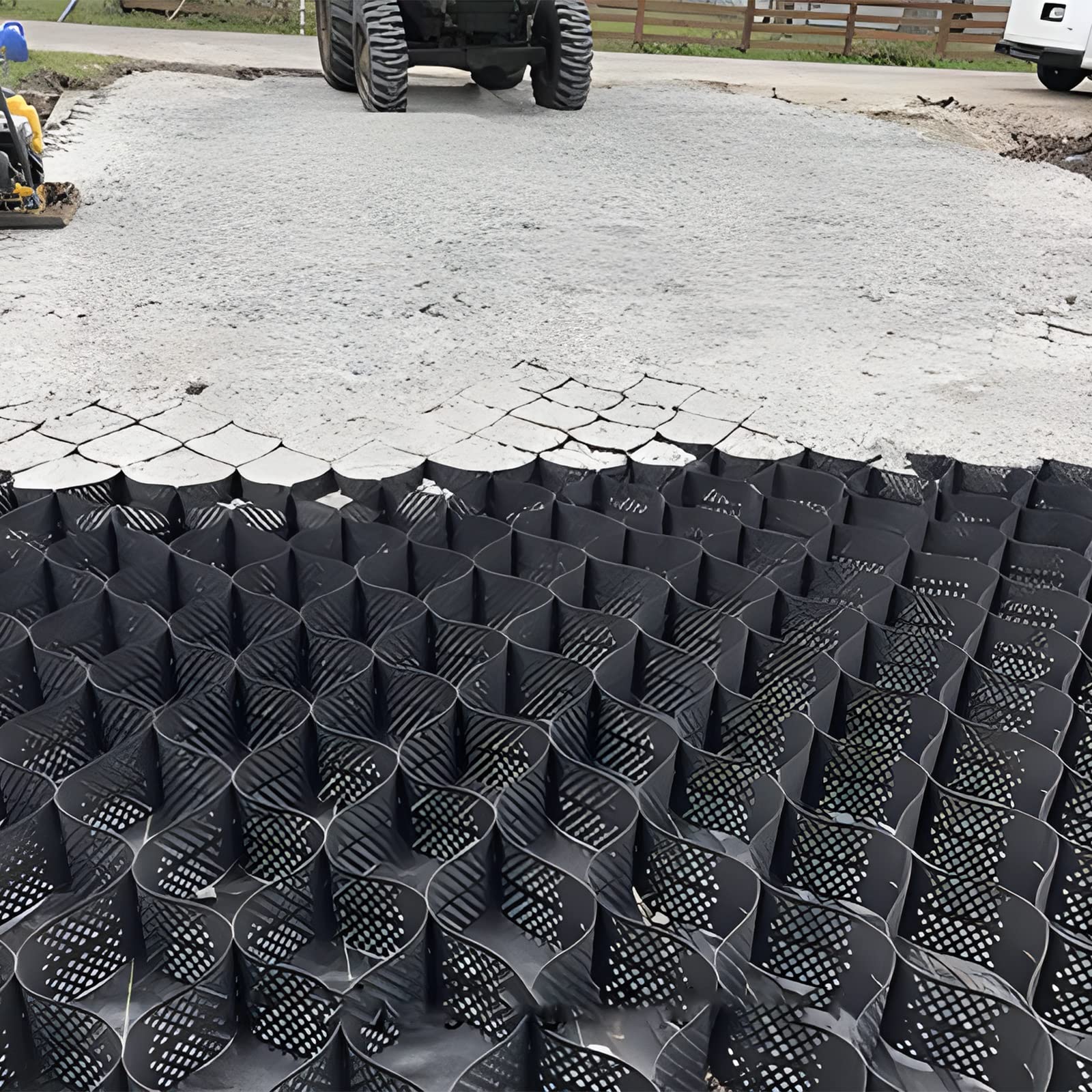 Geoceldas Grava Jardín Geoceldas Adoquines/Refuerzo Permeable, Permeable Ground Geo Grid para Senderos para Caminar/Exteriores/césped, Adoquín Sistema De Pavimentación Celular 5cm HDPE