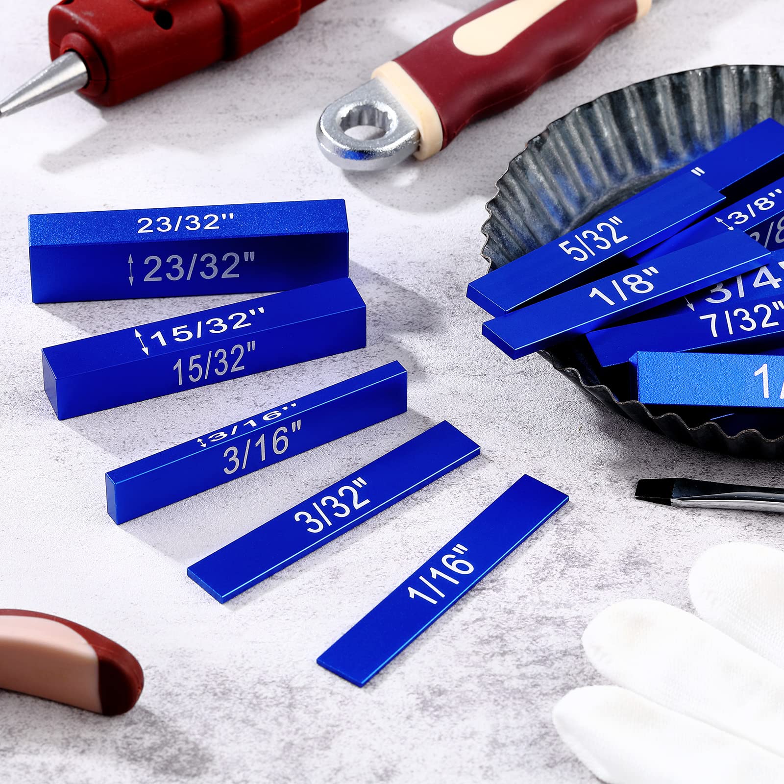 Setup Blocks Height Gauge Set, 15 Pieces Precision Saw Kit Drill Press