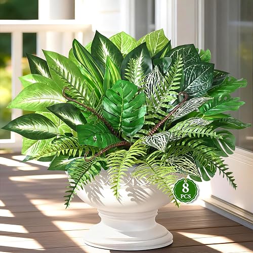 Livole Artificial Plants Outdoor, Artificial Greenery Fake Plants | Large