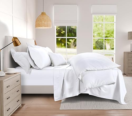 Miniatura 2 de CHATEAU HOME COLLECTION Juego de sábanas de 100 % algodón tamaño Queen, certificado de 1000 hilos, transpirable, suave y cómodo, tejido de satén,