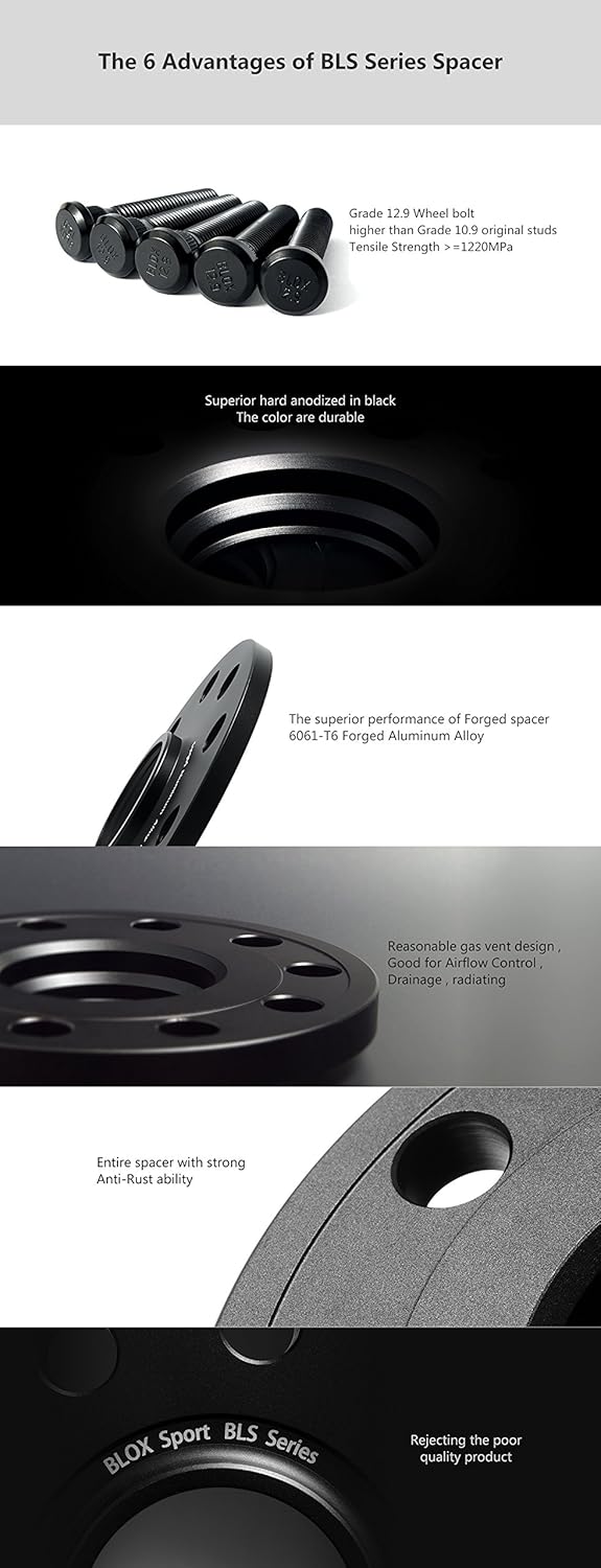 2Pcs 20MM PCD 5X112 CB 66.5 Hub Centric Wheel Spacers Forged Aluminum 6061-T6 with Bolts for Benz W169 W176 W204 W205 W211 W220 W221 W245 W246 W251