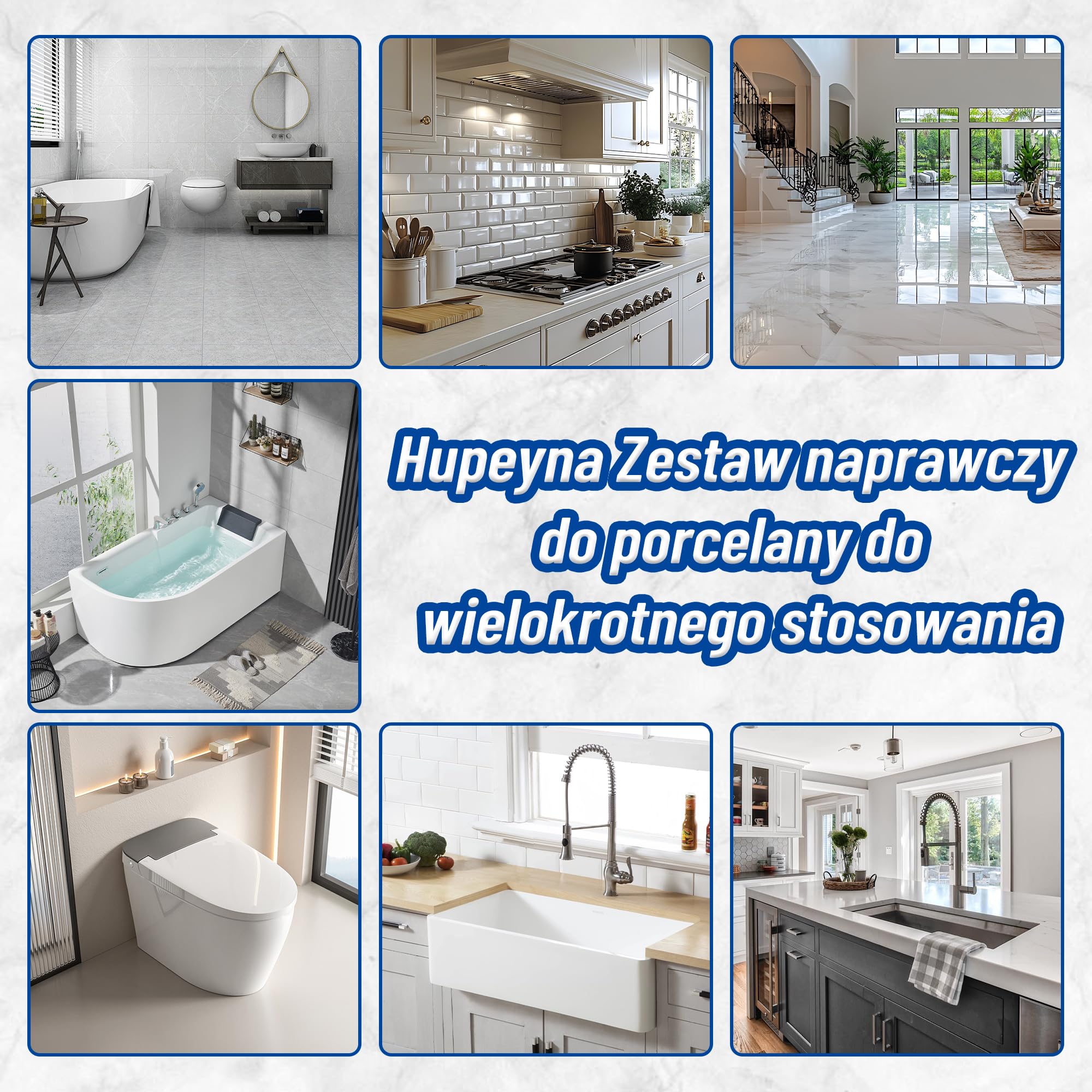 Zestaw naprawczy do wanien, zestaw naprawczy do płytek, akryl, ceramika, emalia, kuchnia, łazienka, naprawa odprysków, pęknięć, zadrapań, dziur rdzy na porcelanowej umywalce, wannie, toalecie