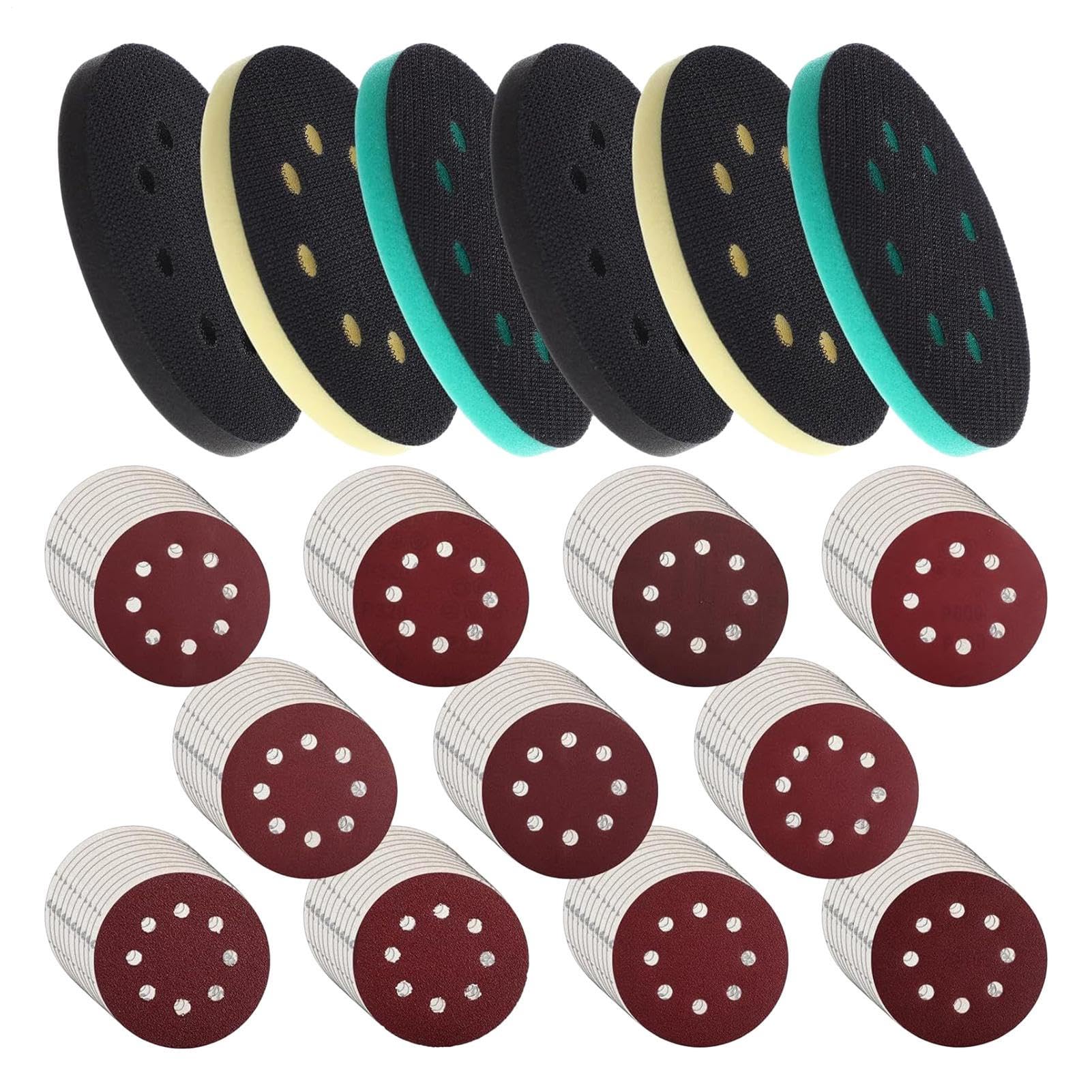 Disque Abrasif pour Ponçage Disques De Polissage Et Lustrage À 8 Trous
