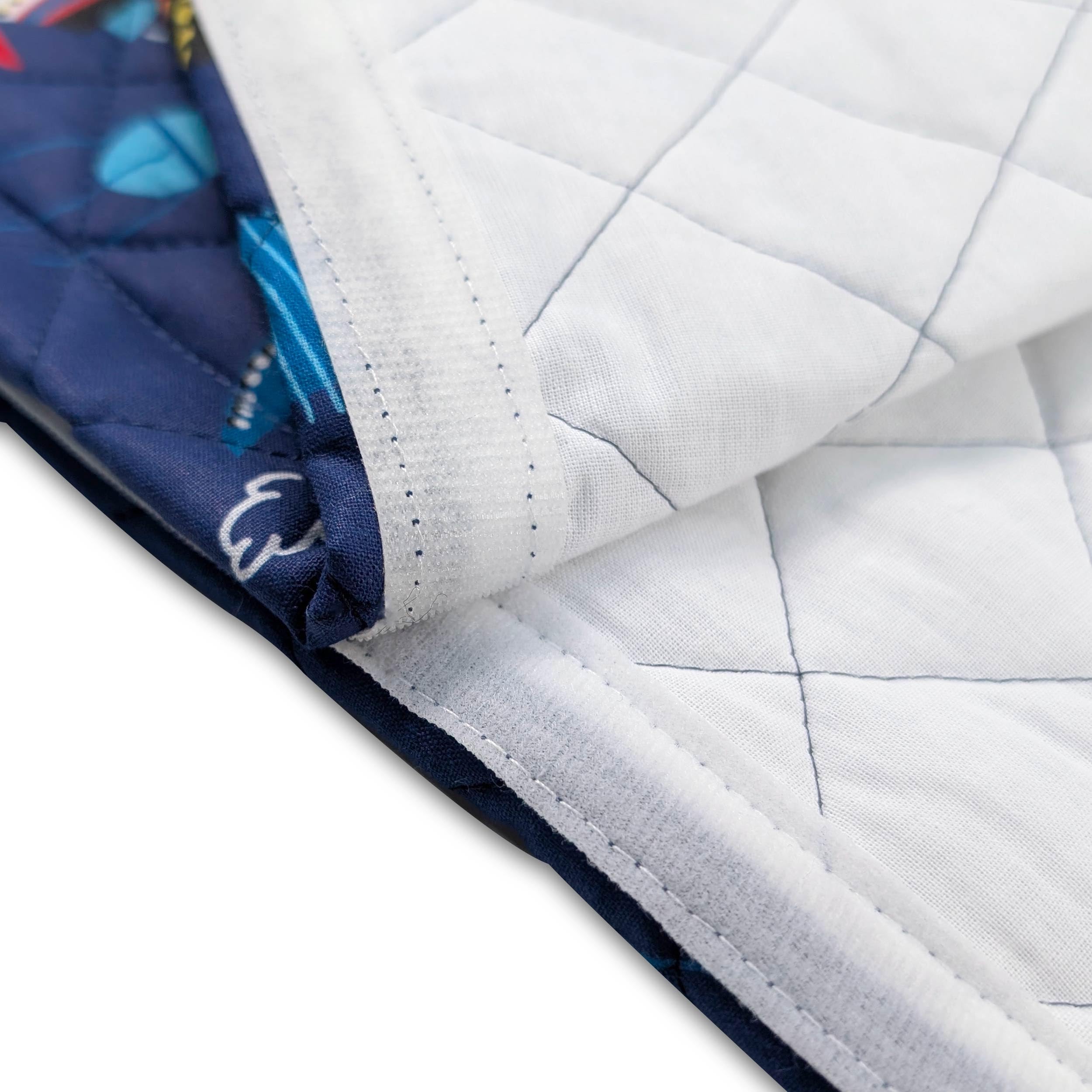 Panini Tessuti Ensemble de puériculture, Sac de Couchage et Pochette pour bébés de 2 à 6 Ans - Tissu matelassé 100% Coton - Made in Italy (StarshipEnsemble de puériculture)