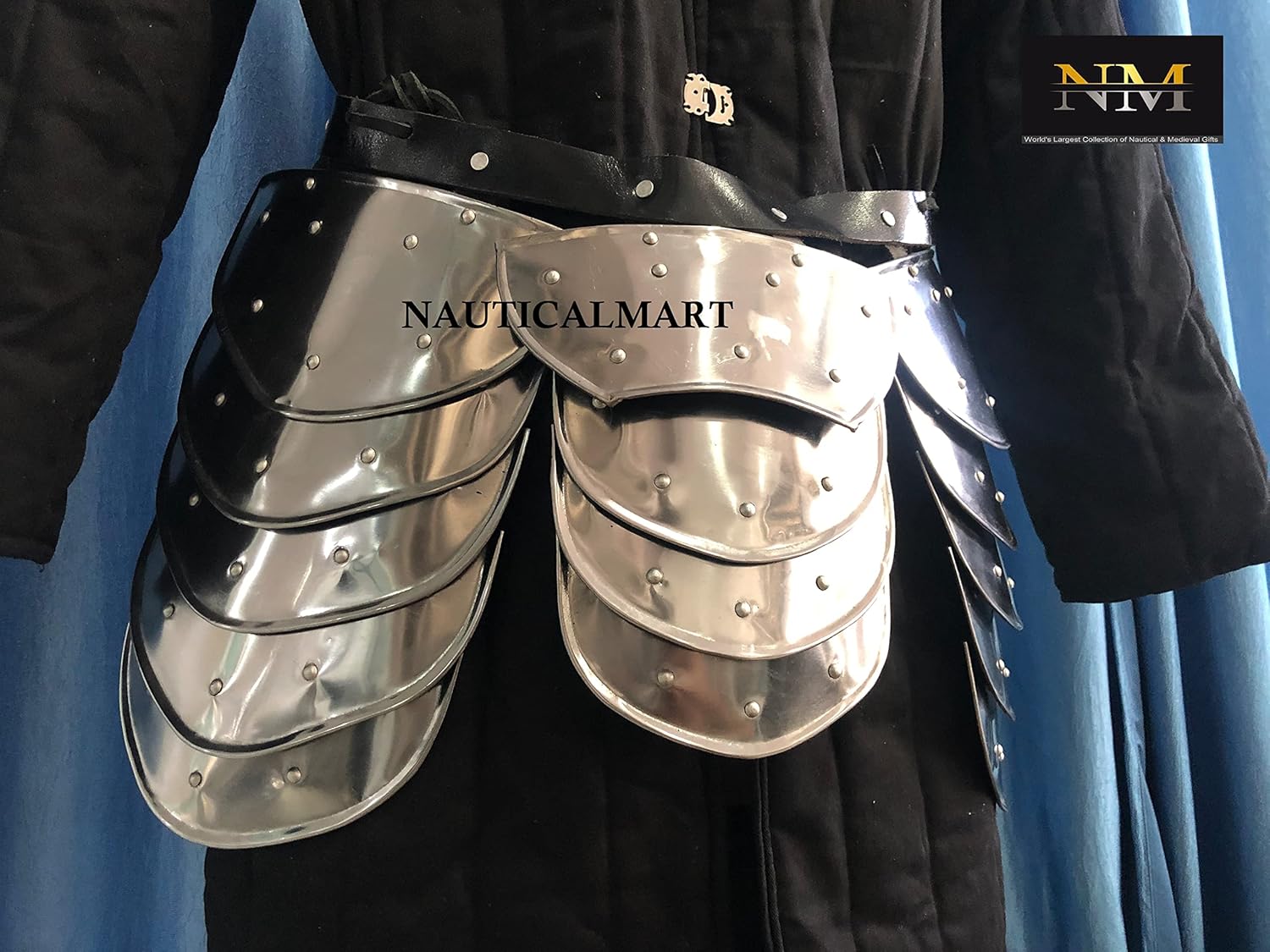 Steel Tassets Upper Leg Armor Medieval Knight Thigh Armor with Plated Steel Waist Belt for LARP and Cosplay Combat - Handcrafted by Indian Artisans for Historical Reenactments - Image 4
