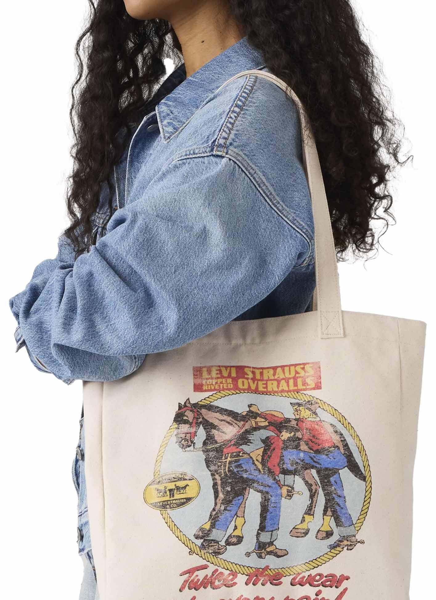 Levi's Damen EVERYDAY GRAPHIC TOTE BAGS, CIRCULAR SADDLEMAN T, OS