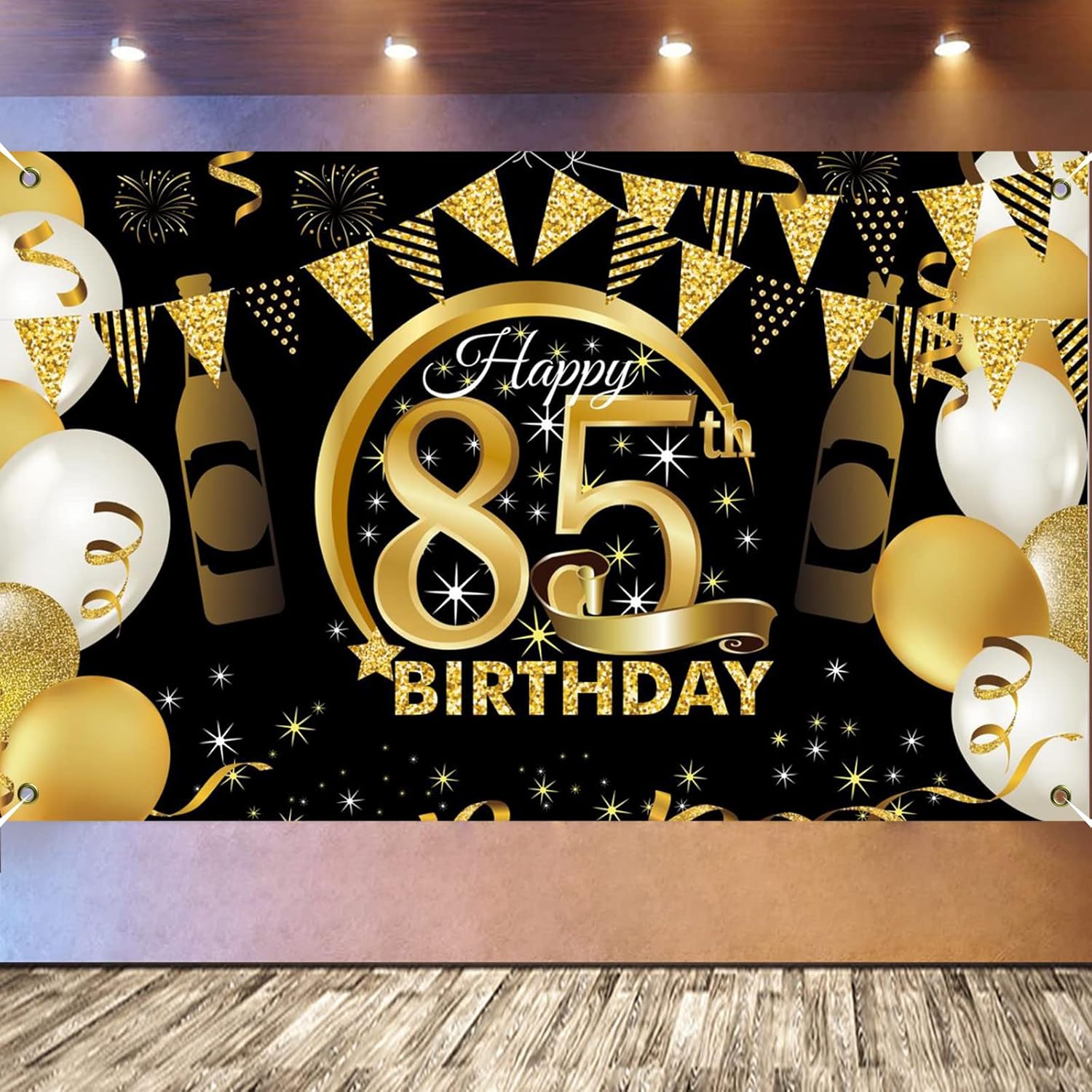 85th Happy Birthday Backdrop Banner, 85th Birthday Party Decoration ...