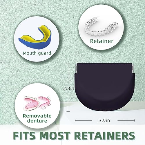 Miniatura 2 de Funda de silicona suave y mejorada para alineador, funda delgada para dentadura parcial, soporte para contenedores de protección nocturna con cordón