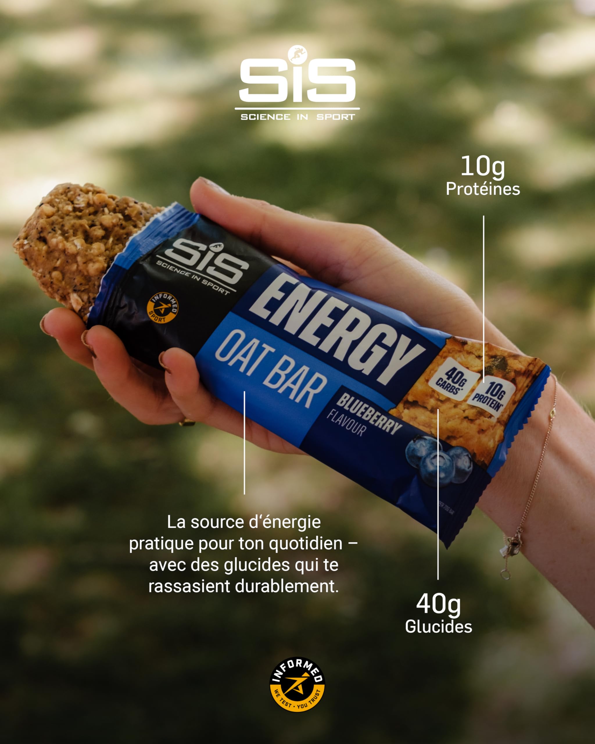 Science in Sport Barretta Energetica all’Avena 70g 12 Pezzi Mirtillo – Con 40g di carboidrati e 10g di proteine, snack gustoso per l’allenamento