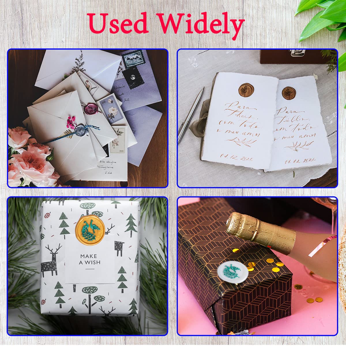 Cuentas de sello de cera,Zifospy 370 PCS Perlas de Cera para Sellar, Perlas de Cera para Sellar Cartas, Tarjetas de Felicitación,Vino, Manualidades, Invitaciones de Bodas y Fiestas (Brown)