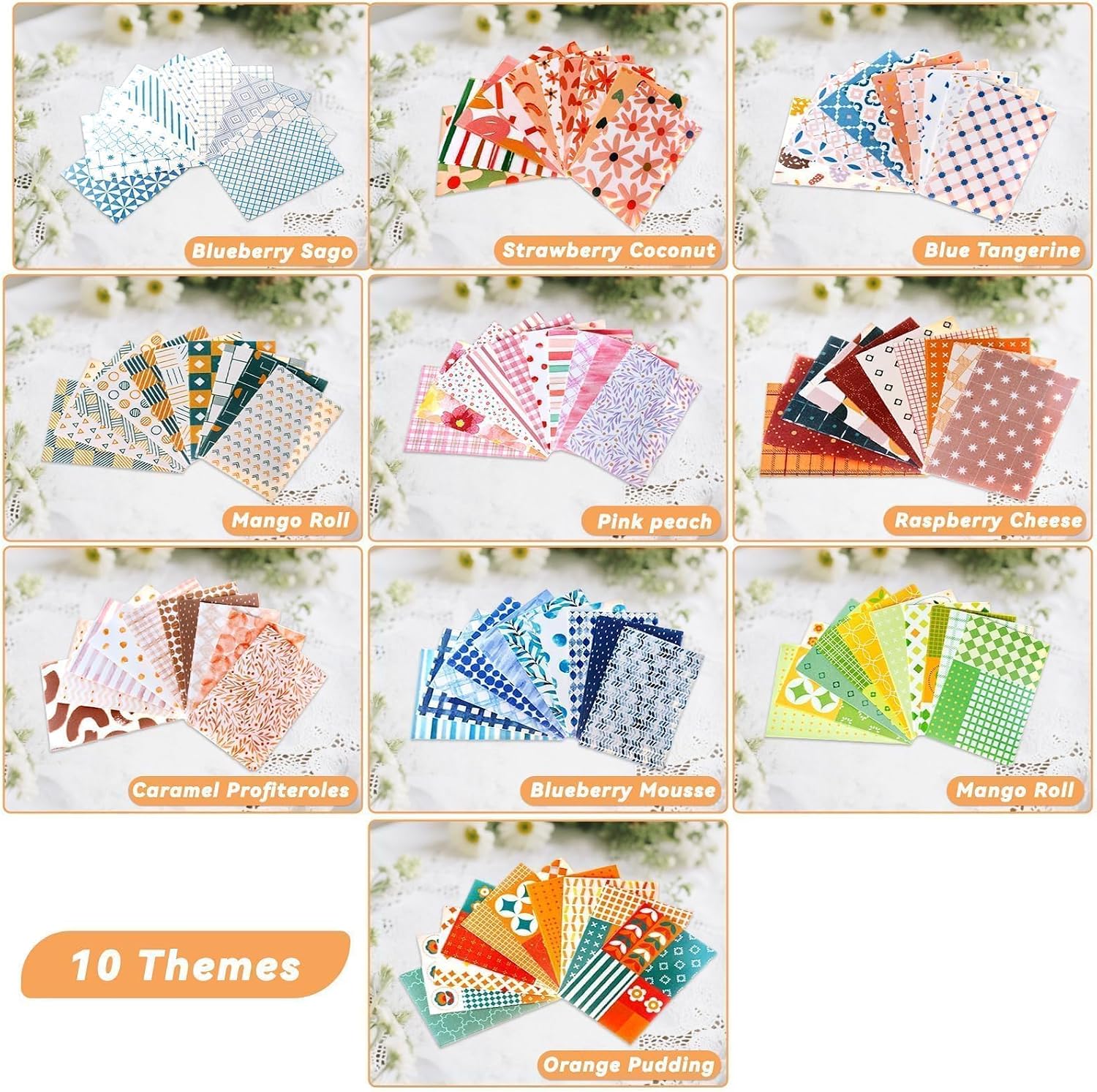 500pcs Vintage Scrapbook Paper Set with 10 Themes Aesthetic Stationary Pattern Paper Junk Journal Supplies, Decorative Paper for DIY Arts and Crafts Journal Beginners Photo Album Card Making