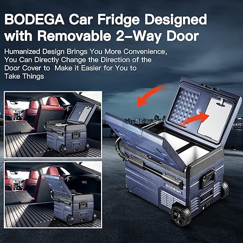 Miniatura 7 de BODEGA Refrigerador de automóvil de 12 voltios refrigerador de automóvil de doble zona control de aplicación congelador portátil 37 cuartos de galón