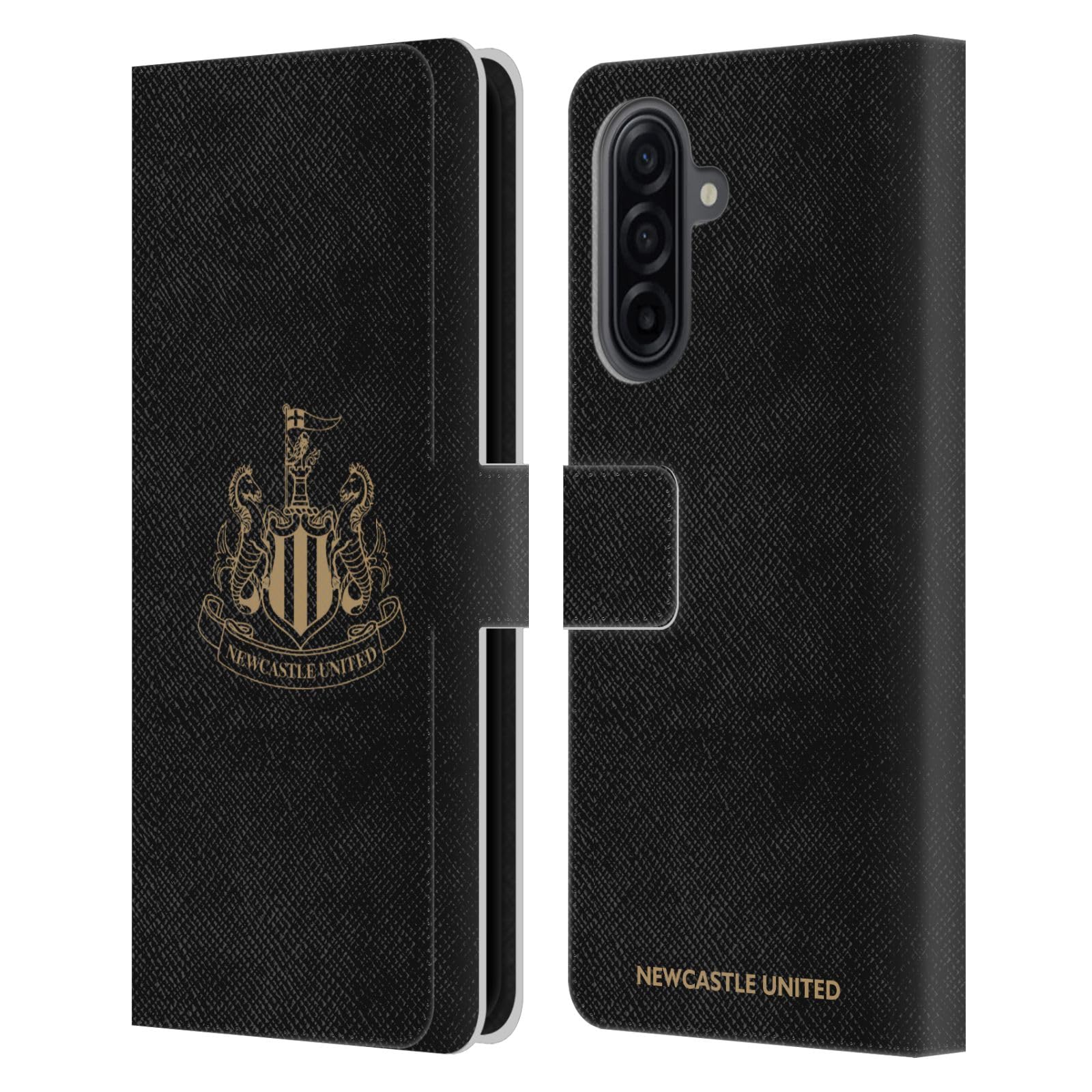 Head Case Designs Officially Licensed Newcastle United Football Club Gold Crest Leather Wallet Case Compatible With Samsung Galaxy A17 4G / 5G
