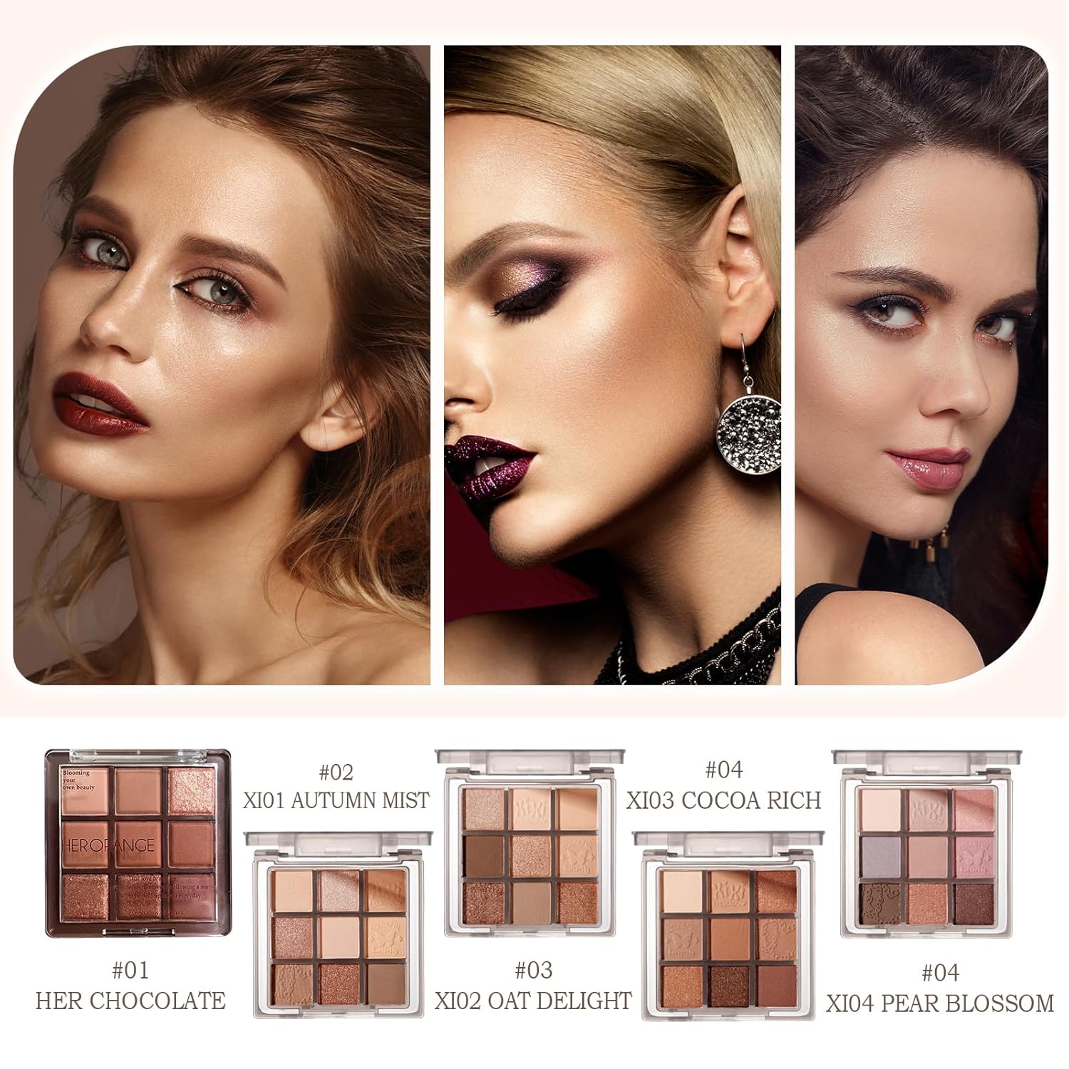 Nude Eyeshadow Palette, Color Eyeshadow Palette, Highly Pigmented, Blendable for Vibrant Everyday Looks Smokey Eyes,Neutral to Warm Tones, Versatile Matte Shimmer Shades (XI02 Oat Delight) - Image 5