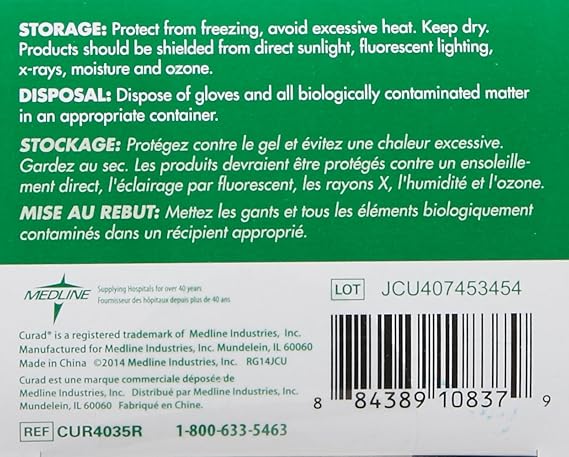 CURAD Powder-Free Vinyl Exam Gloves-50 ct