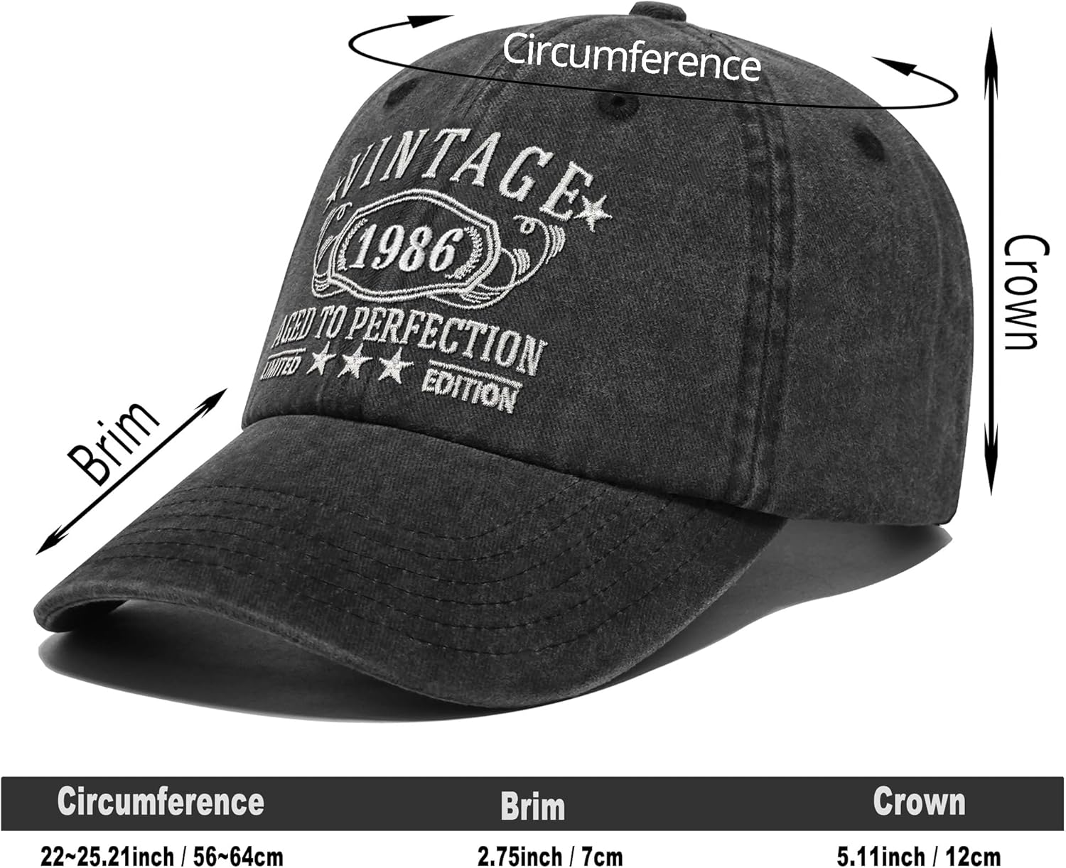 1926-1996 Birthday Gifts for Men Women,Personalized 30th-100th Birthday Ideas Gift,Parents Vintage Hat - Image 2