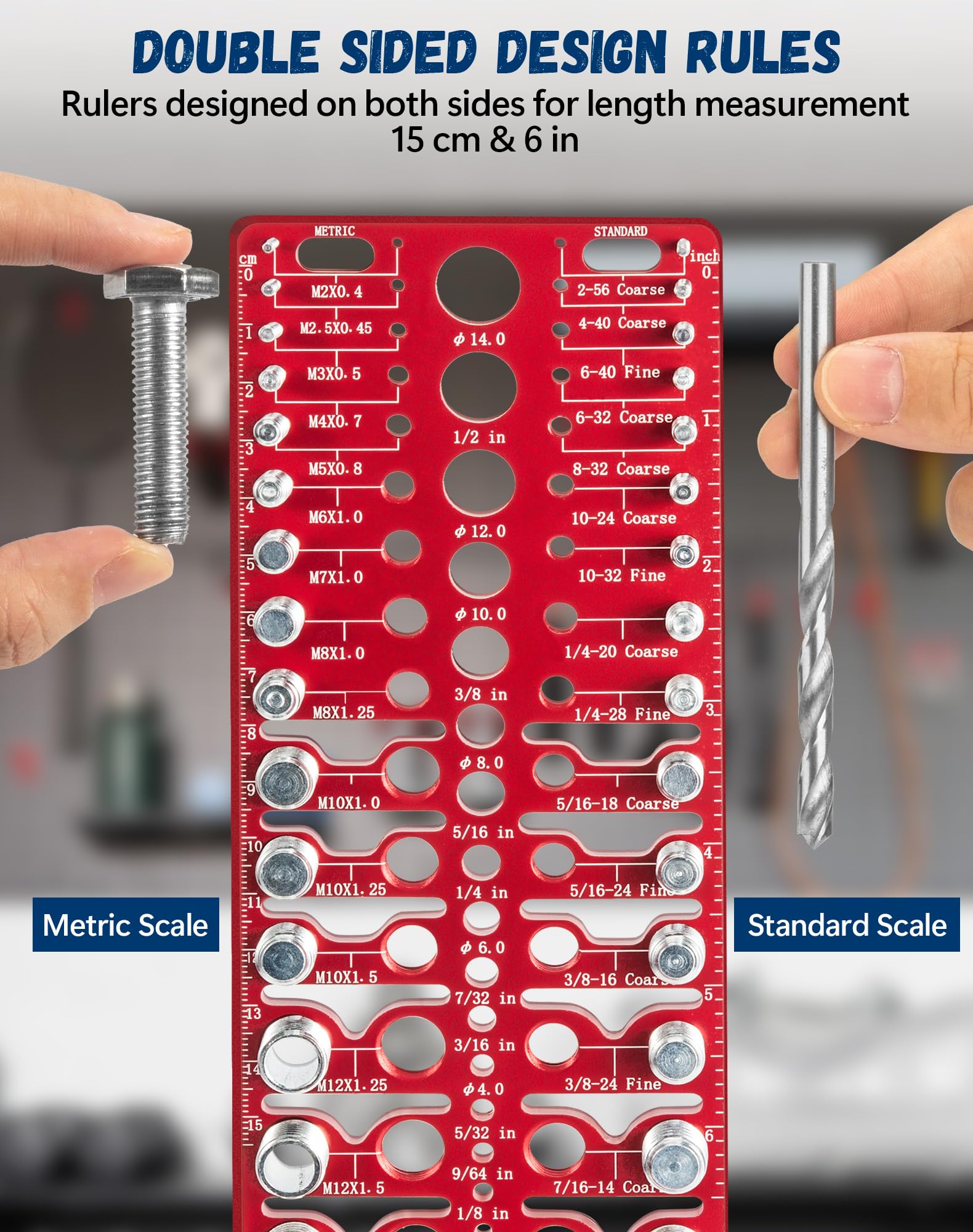 Nut & Bolt Thread Checker - 57 Sizes -6