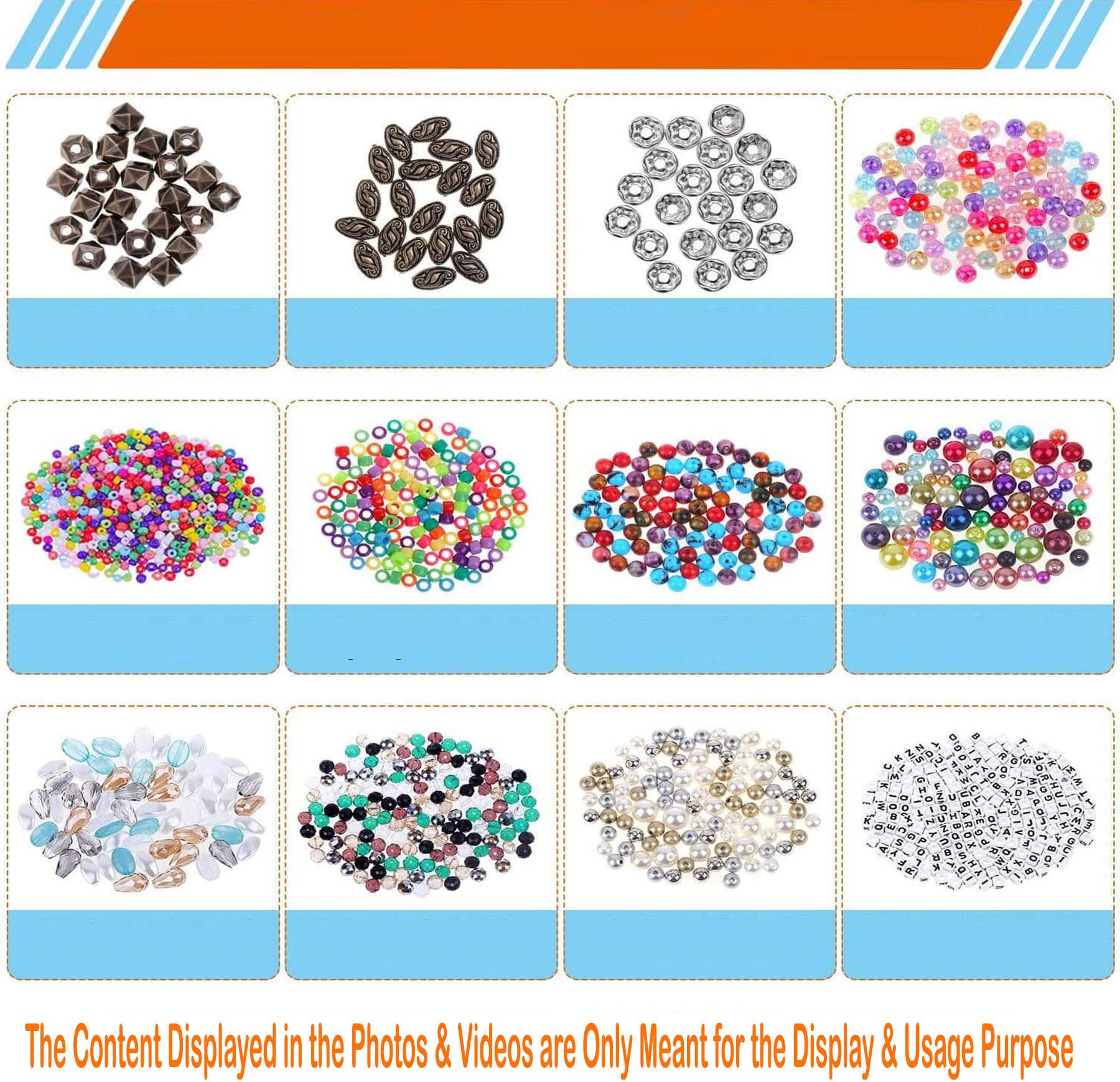 DIY Crafts 100x Pcs, Mix Items, Line Pearl Beads, Artificial Beads Garland, Plastic Pearl String Mixed Items for Crafts (Color Random Lot) Jewellery Accessories Home Decorati(100x Pcs, Mix Items) 3