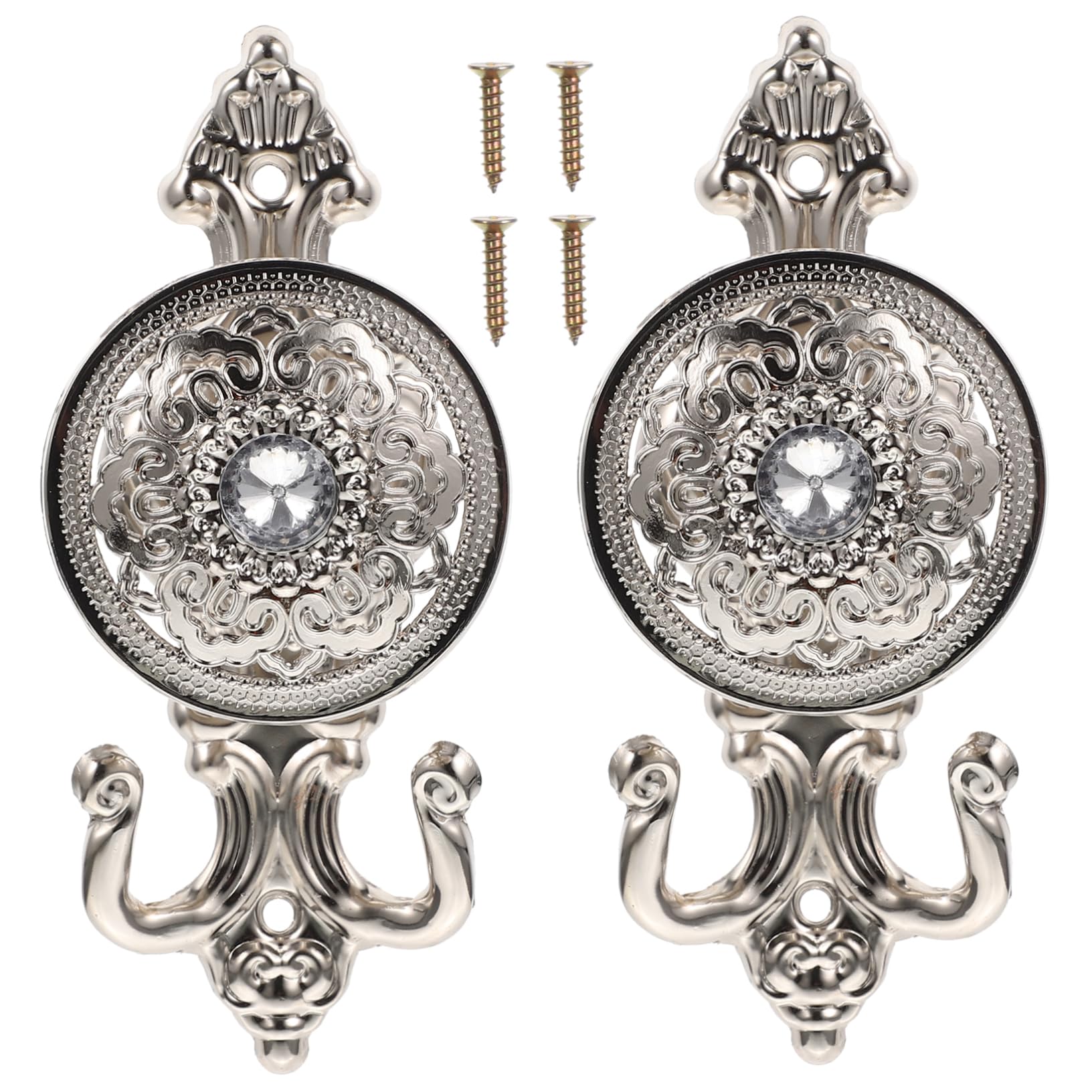 Cabilock 2Pcs Multifunctional Alloy Curtain Hooks Elegant Design for Kitchen and Bathroom for Drapery Accessories Stylish and Holdbacks for Home