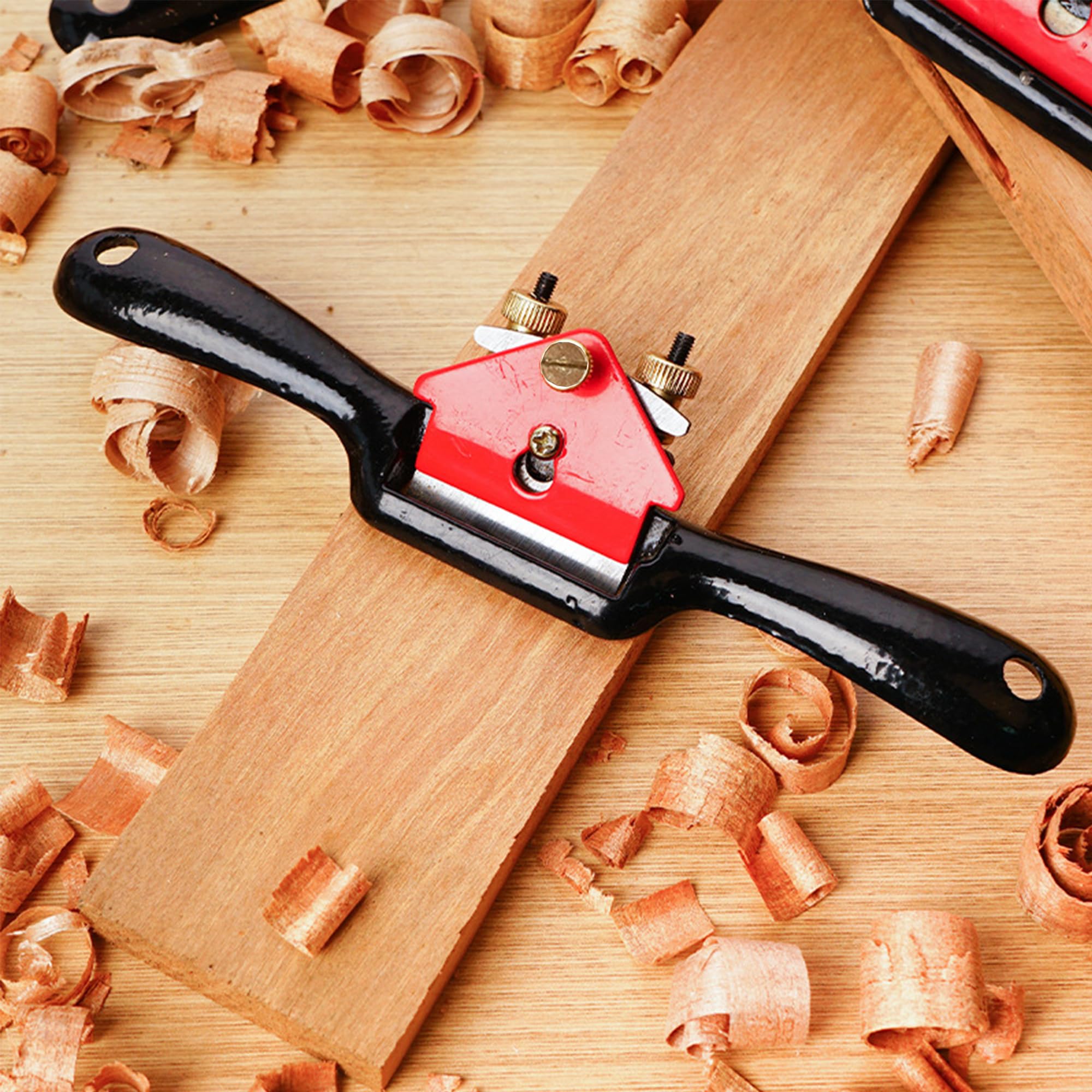 MINGZE Travail du bois Ajustable Coupe Bord Parlait Se raser pour Sculpteur sur bois, Rabot à main en bois de rabot de plan pour le bois dur de charpentier de bois dur (9 pouces)