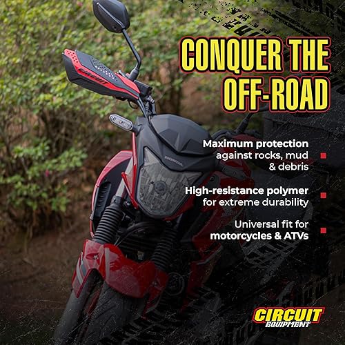 Miniatura 9 de Circuit Equipment - Paramanos universales de alta resistencia Dakar para todo tipo de clima - Paramanos de motocicleta todoterreno con soportes,