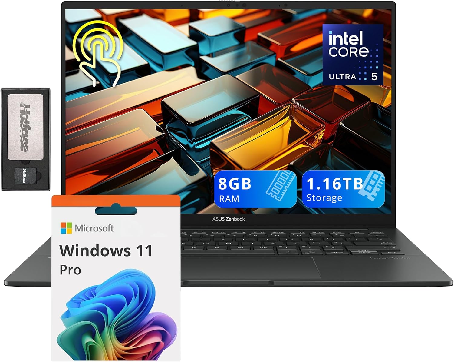 ASUS Zenbook 14 OLED 14″ WUXGA Touchscreen Laptop, Intel Ultra 5 Series 1 125H, …