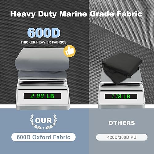 Miniatura 6 de Explore Land Funda para barco de pedal, impermeable, resistente al agua, para exteriores, 3 o 5 personas, color gris