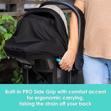 Baby Trend EZ-LiftTM PRO Infant Car Seat, Dash Tan Lightweight Premium Carry, Plush Infant Cushioning, Adjustable Harness Support