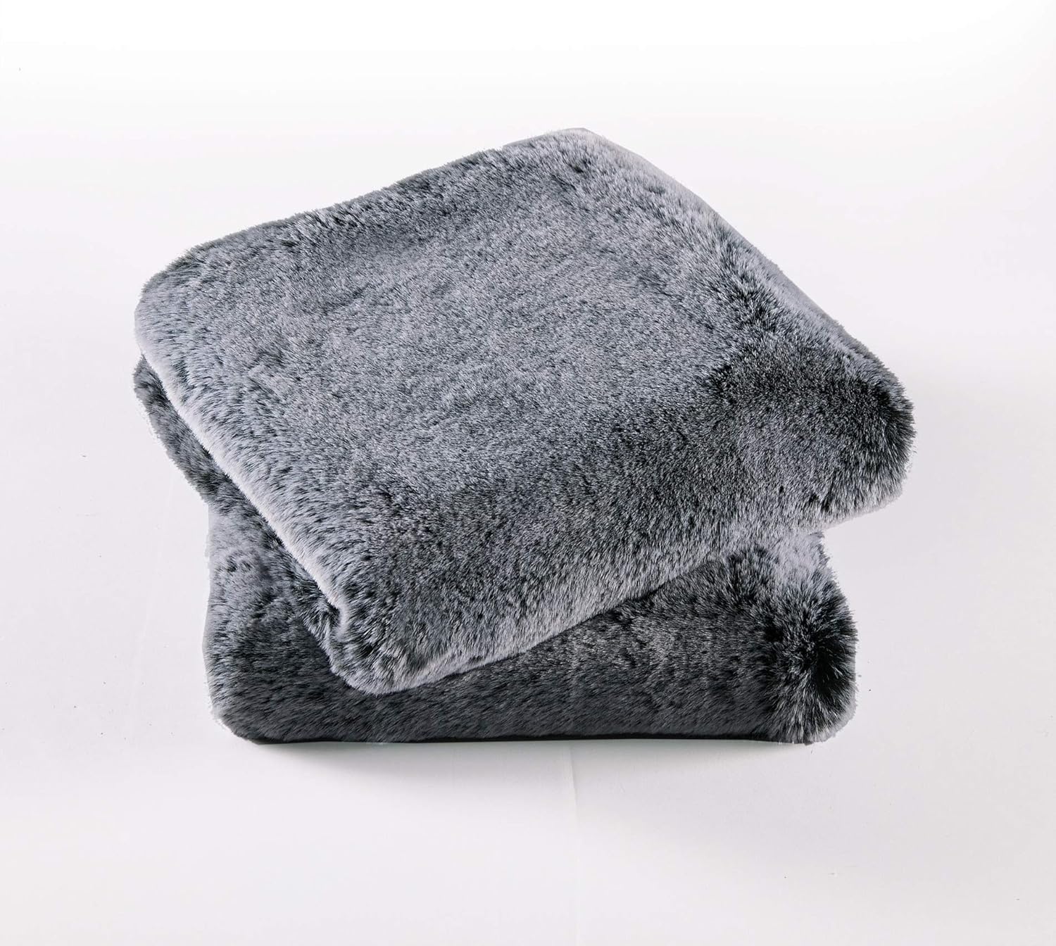 Home Soft Things Heavy Faux Fur Pillow Covers, 2-Pack, 26"x26", Bleached Aqua, Soft Luxurious Decorative Pillow Shams for Couch, Bed, Sofa, Cozy Home Decor