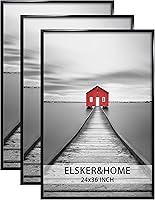 Vista 14 de ELSKER&HOME Juego de 3 Marcos para Póster 18x24, Marco de Fotos Blanco para Montaje en Pared Horizontal o Vertical, Resistente y a Prueba de Arañazos