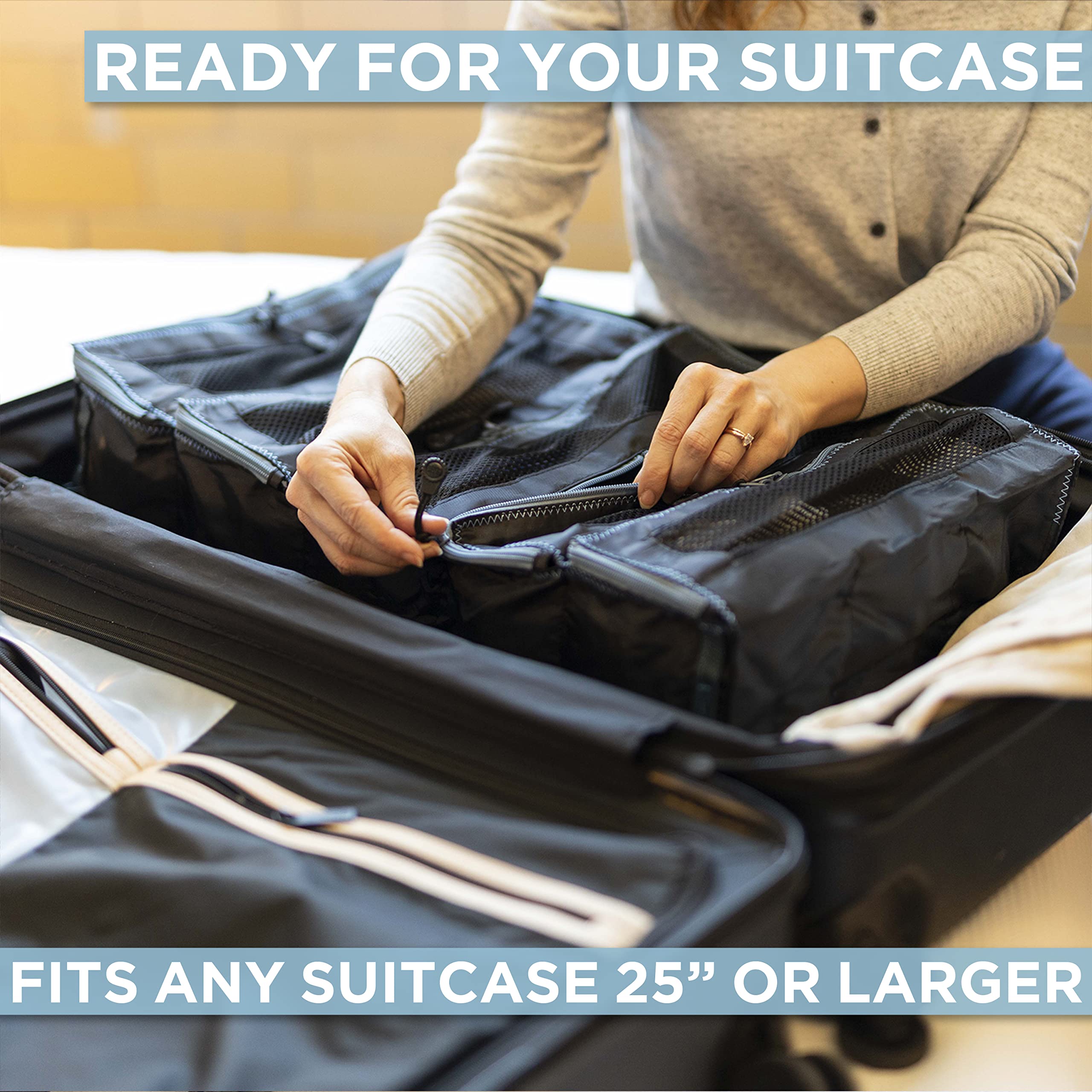 Buy Pack Gear Large Suitcase Organizer Pack Weeks of Clothing In Your Suitcase With These