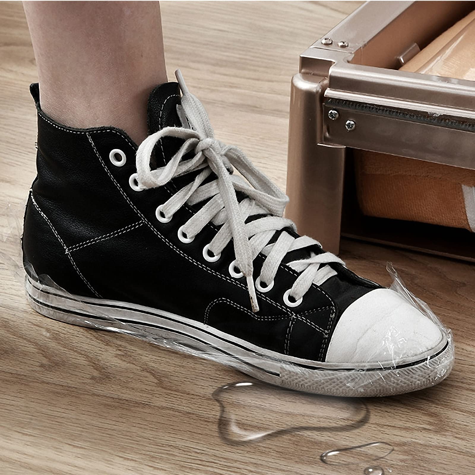 Película Especial para máquinas película para Zapatos, tamaño Universal de 15cm/16cm, Fuerte adsorción, película para Zapatos antisuciedad en la Suela de los Zapatos