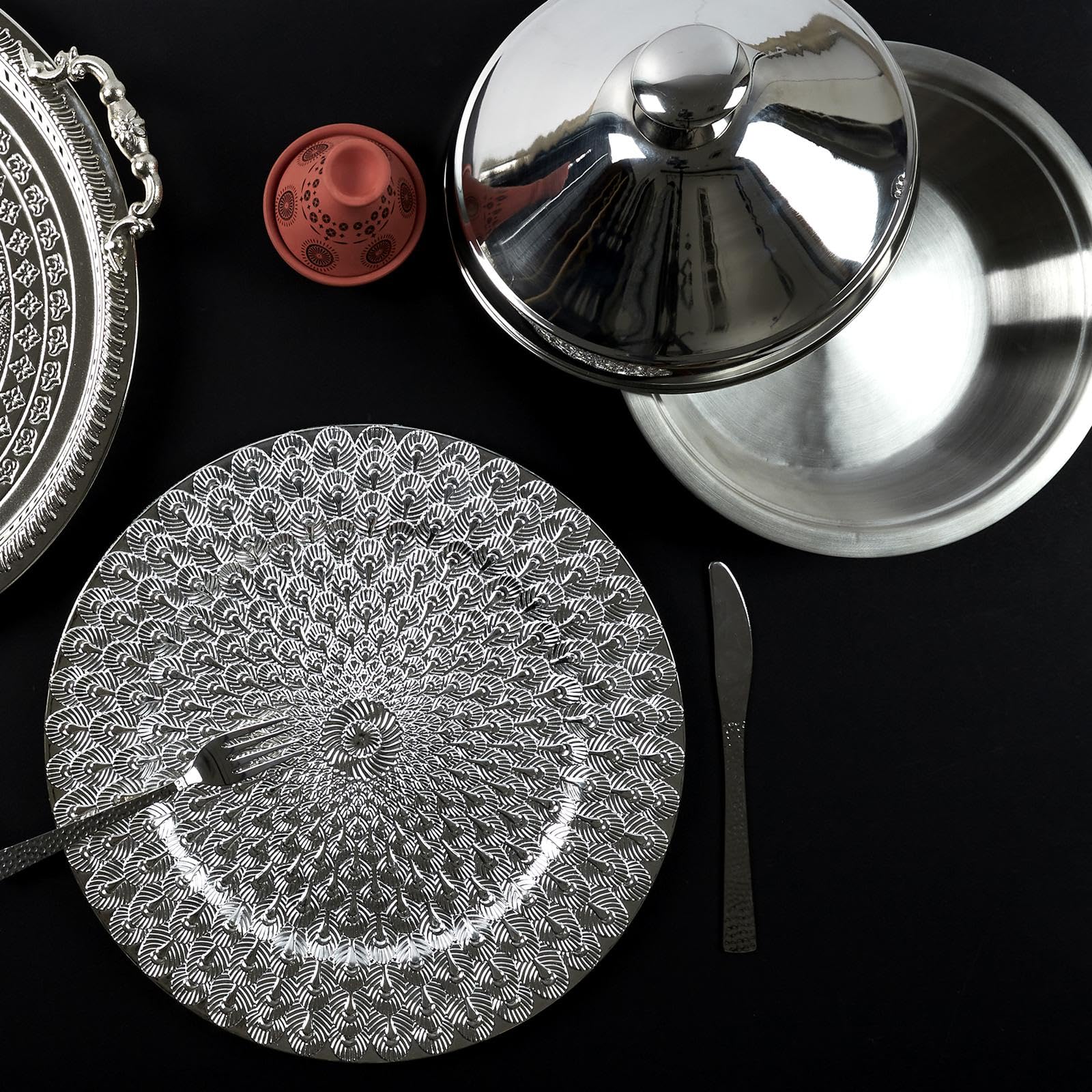 COOK CONCEPT Tajine aus Edelstahl 24 cm Alle Herdarten inkl. Induktion Silber | Tajine aus geeignet für alle Herdarten inklusive Induktion, Backofen, Dampfventil, Schongarfunktion