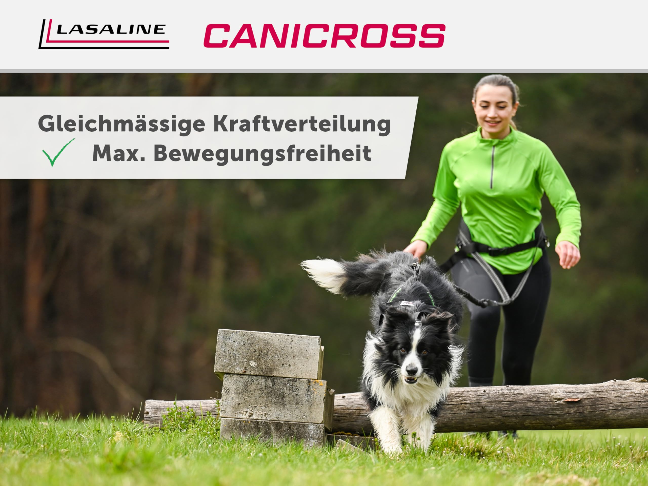 Hunde Zuggeschirr X Back für Canicross Hundesport Dogscooter Bikejöring Schlitten in Schwarz