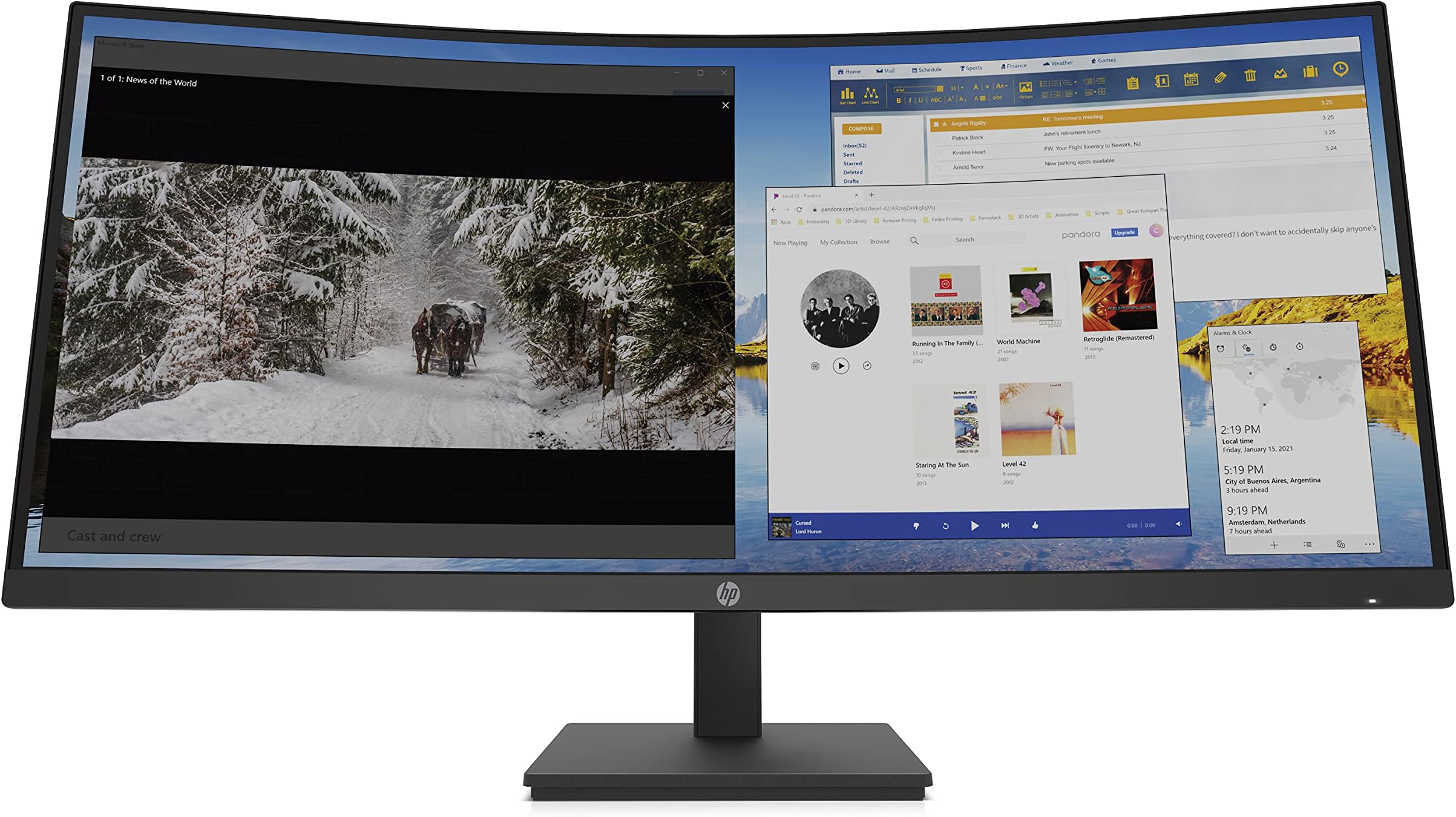Amazon.com: HP 34-inch Curved Monitor VA W-QHD 5ms 100Hz Display (M34d ...