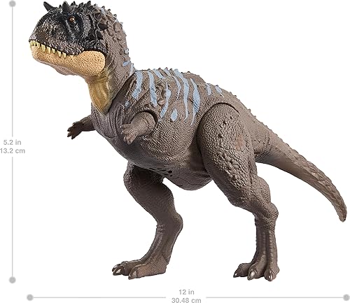 Miniatura 6 de Jurassic World Wild Roar Ekrixinatosaurus - Figura de dinosaurio con sonido de rugido continuo y acción de ataque, juguete físico posable y juego
