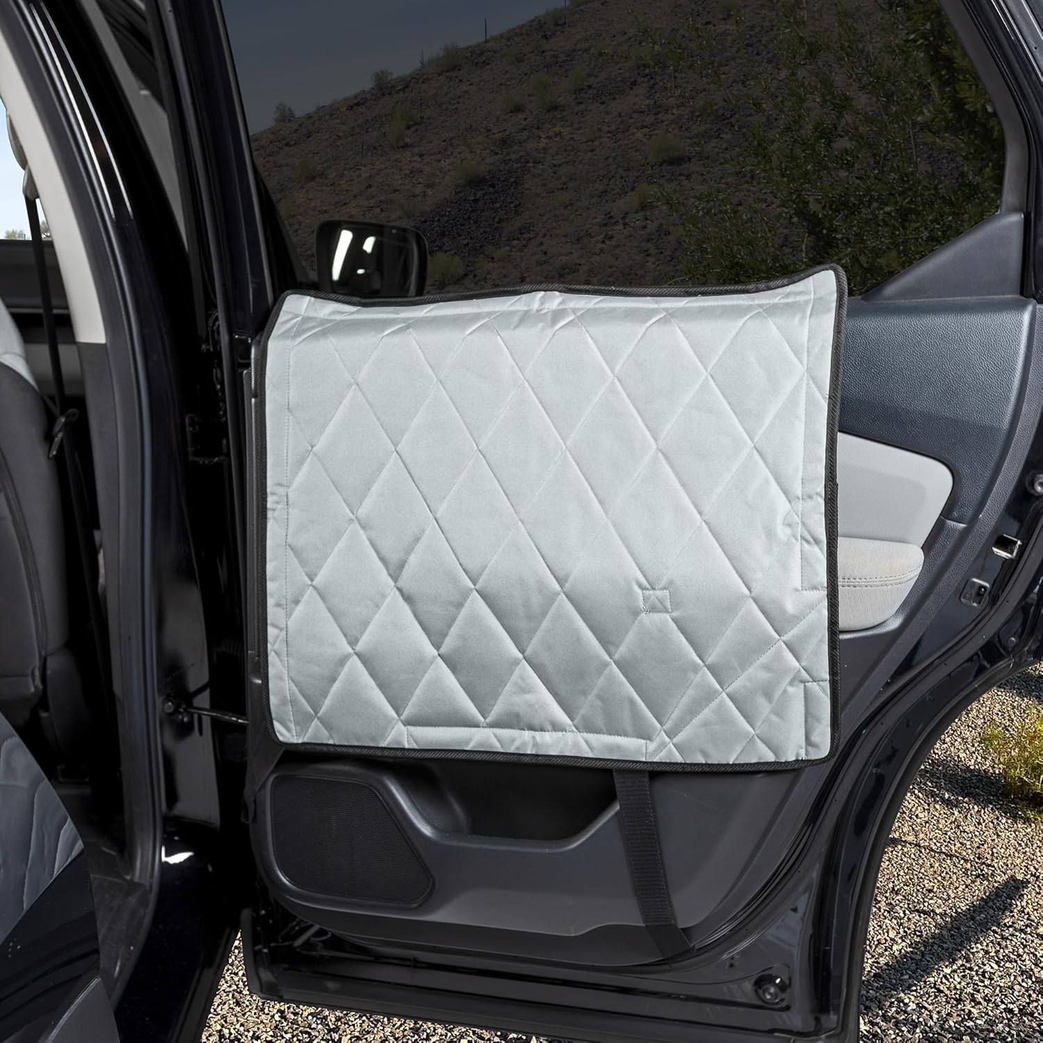 4Knines Car Door Protector for Dogs – Heavy-Duty Cover Shields Vehicle Interior from Scratches, Dirt & Drool – Waterproof Car Door Cover – Ideal for Pet Owners - Large (Black)