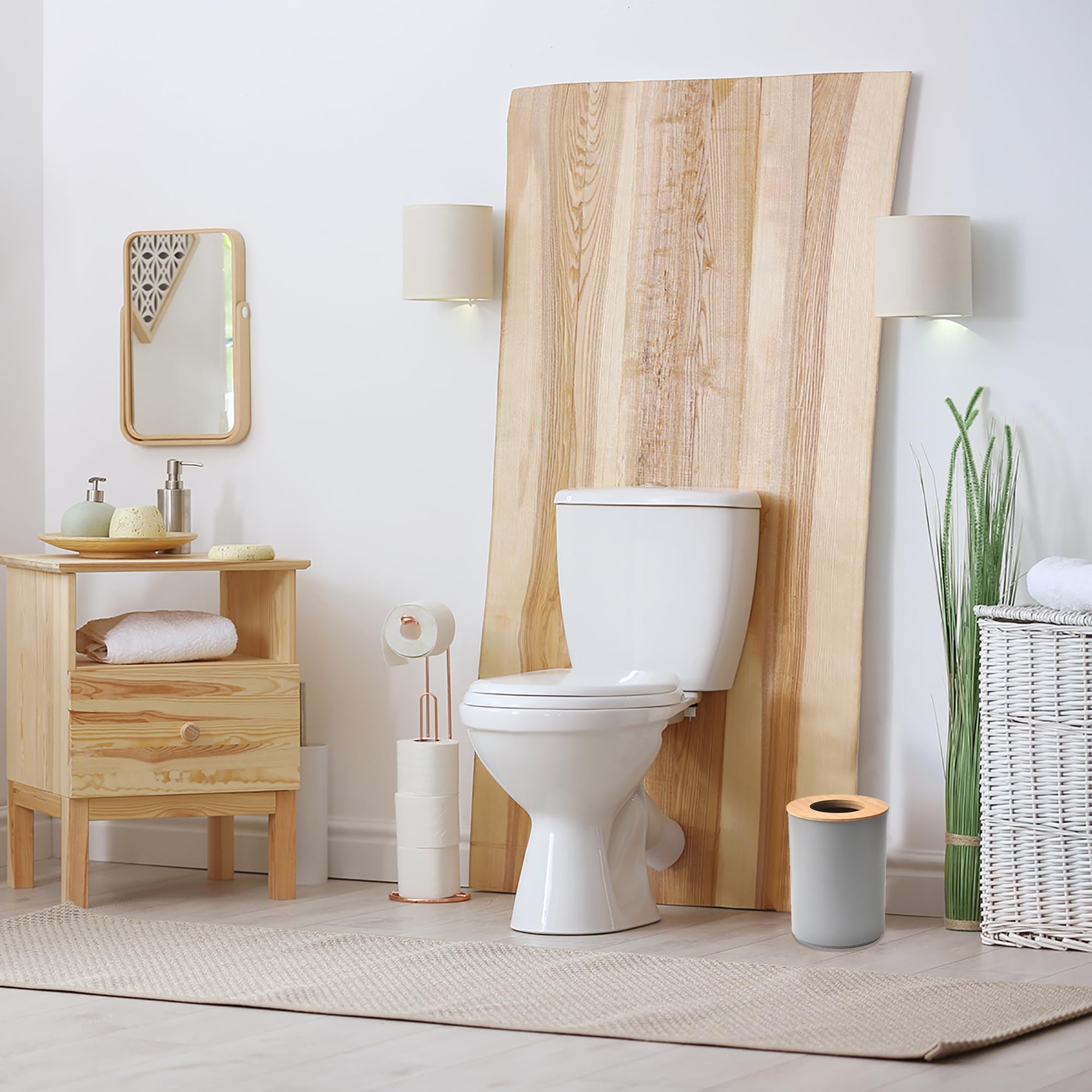 Tendance Abfalleimer pp mit deckel bambus 5l - bambusgrau : Amazon.de:  Kche, Haushalt & Wohnen