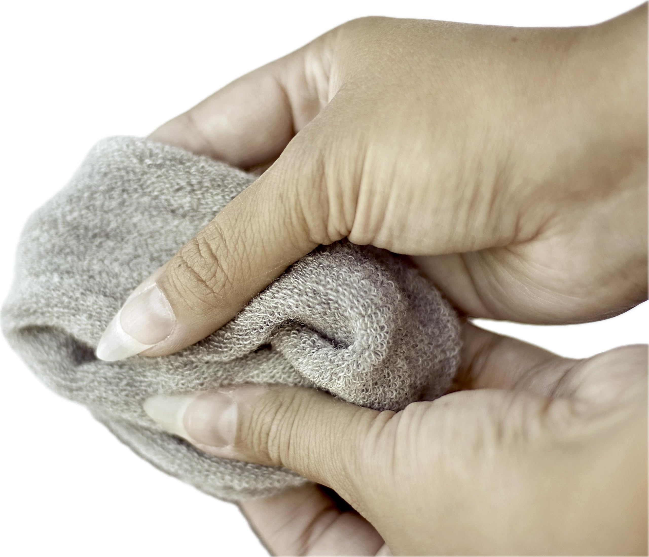 ULLMYS Merino Wollsocken – Dicke Terry mit 98% Naturfasern, davon 80% Merino Wolle für Warme Füße & Komfort, aus Europa – Hellgrau, Unisex, 2 Paar Größe 39/42 - Image 2